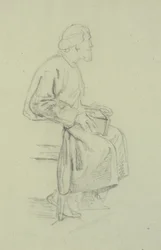 Figure studies. Seated old man