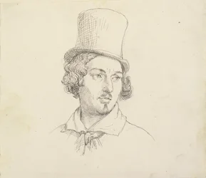 Head of a Man with a High Hat