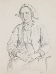 Sitting Swedish Woman, Knee-Length