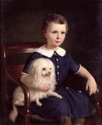 Study of a Boy with Pet Dog