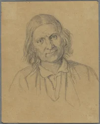 Study of a Man, Study for Churchgoers Arriving at Leksand
