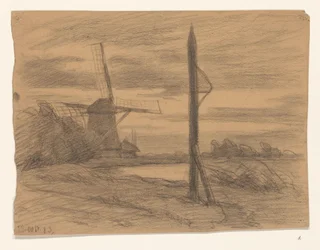 Landscape with Pole and Windmill