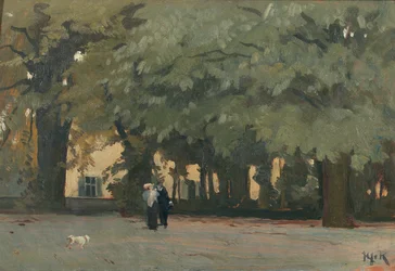A couple in a square