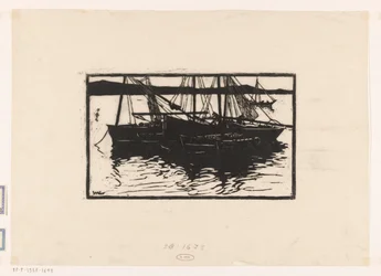 Moored ships in Concarneau