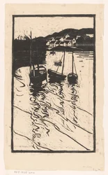 Moored ships in the harbour of Concarneau