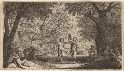 Bacchanal with a Dancing Couple in the Center