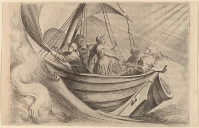 Caesar Crossing Stormy Seas