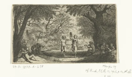 Feasting Satyrs and Wood Nymphs