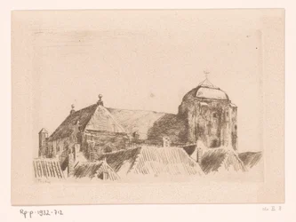View of the Great Church in Veere (Ship on Tower, Veere)