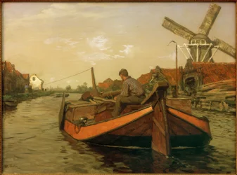 Tow Barge in the Canal