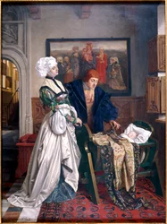 Charles V and Jeanne Vandergeynst at the Cradle of their Daughter Marguerite, 1870