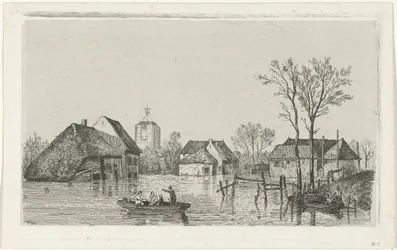 Flood at Beesd, 1855