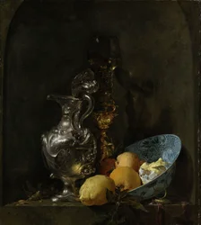 Still life with silver ewer