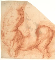 Centaur Tamed. Antique Sculpture Seen from the Left