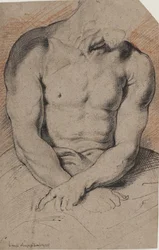 Christ Crowned with Thorns. The Torso of Christ. After Van Dyck