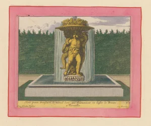 Fountain with a Sculpture of Three Dancing Putti Carrying a Bowl above Their Heads