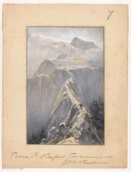 Boy Walking on a Mountain Path