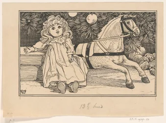 Doll and Toy Horse Under a Christmas Tree