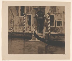 Gondola in the Grand Canal in Venice