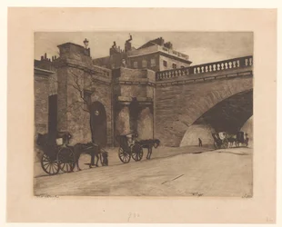 Waiting Carriages at Waterloo Bridge in London
