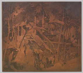 Bamboo Bridge over the Kali in Buitenzorg