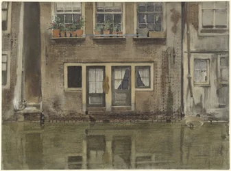 Houses on a Canal in Amsterdam