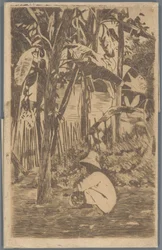 Squatting Boy in a Garden, Buitenzorg