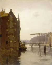 Warehouses on an Amsterdam Canal in Uilenburg