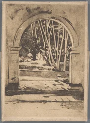 Gate of Hotel Bellevue, Buitenzorg