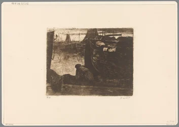 Man on the Quay of a Harbor (On the Quay)