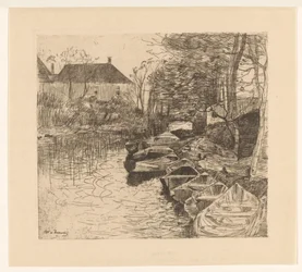 Canal with Rowboats (Boat Rental 