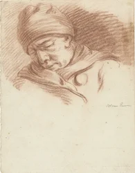 Sleeping Man with Cap (Self-Portrait?)