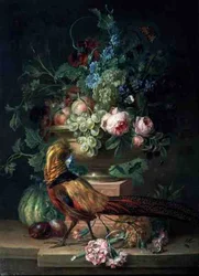 Still Life with Flowers and a Pheasant