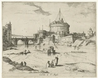 Castle of the Holy Angel Castello di St. Angelo (title on object) Views of Rome (series title)