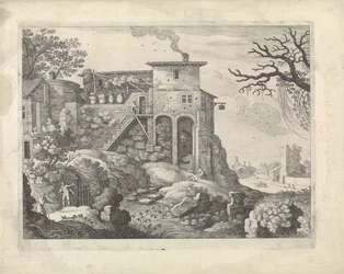 Italian Landscape with an Inn
