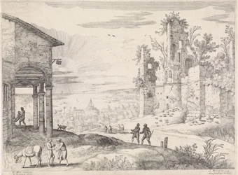 Landscape with the Good Samaritan at the Inn (Italian Landscapes series)