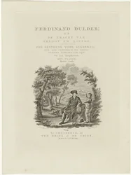 Seated Traveler and a Boy in a Landscape (Title Page for: J.G. Tobler, Ferdinand Dulder, 1838)