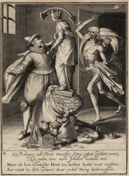 Death with an Arrow About to Strike the Man Down