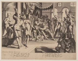 Judge Bias Shedding Tears, plate 9 from Thrones of Justice
