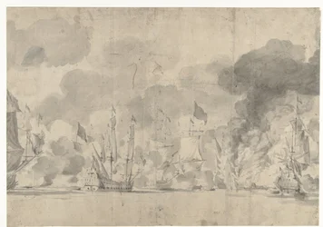 Naval Battle at Lowestoft on June 13, 1665