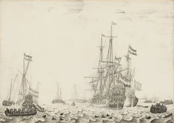 Dutch Ships near the Coast