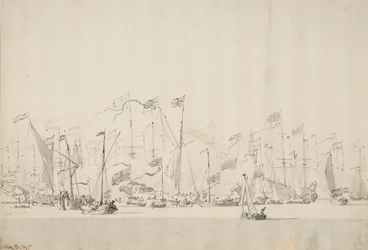 River Pageant on the Y at Amsterdam in Honour of the Prince of Orange