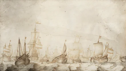 Dutch Herring Fishing Vessels in the North Sea