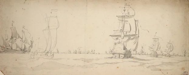 Dutch Ships Running Down Towards the Main Fleet, May? 1672, c.1672