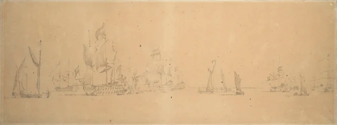 The Dutch fleet in light airs, c.1666