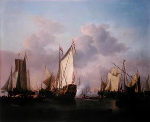 A States Yacht and Other Vessels in a Very Light Air, c.1655