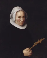 A Lady Holding a Crucifix