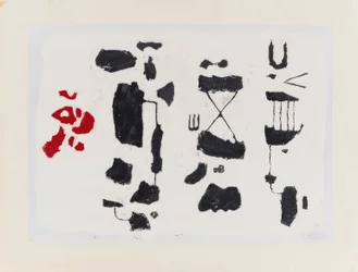 Black signs - Black figures with red form