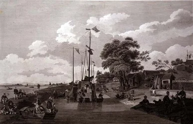 View of the Lake Pao-Yng where it is Separated from the Grand Canal by an Embankment of Earth