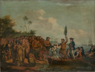 Landing of Captain Cook at Middleburg, Friendly Islands